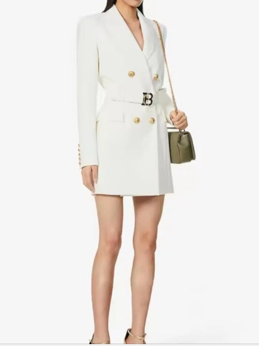 Dress Blazer Jacquard Cream Color - Picture 3 of 13